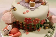 Cute-Animals-Fox-Rabbit-Birthday-Cake