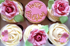 Pink-Roses-Birthday-Cupcakes